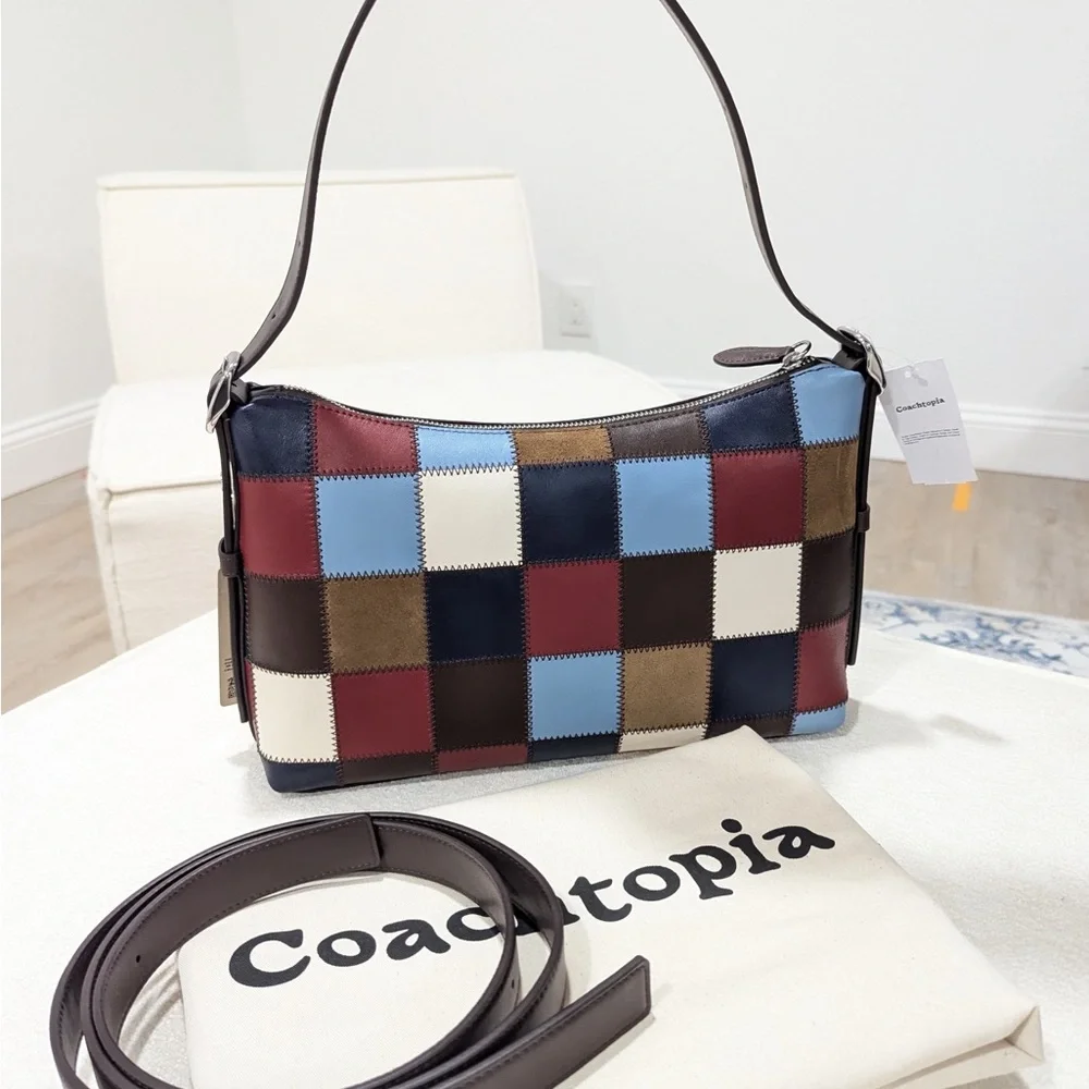 NWT - RARE - Coachtopia Alter/Ego Slouchy Shoulder Bag - CBE00 - Bluebell Multi - Picture 2 of 8